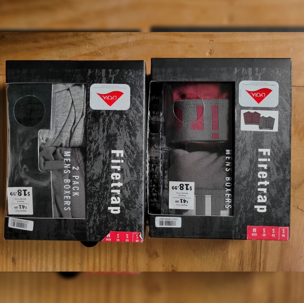 4 pairs men's Firetrap boxers NEVER WORN